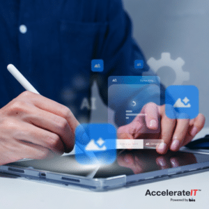 Using Copilot AI Features on a Computer Tablet